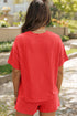 Orange Star USA Embroidered Corded T Shirt and Shorts Set